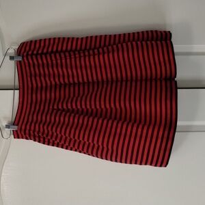 J. Crew a line skirt size 8 skirt red striped with pockets j crew with pockets